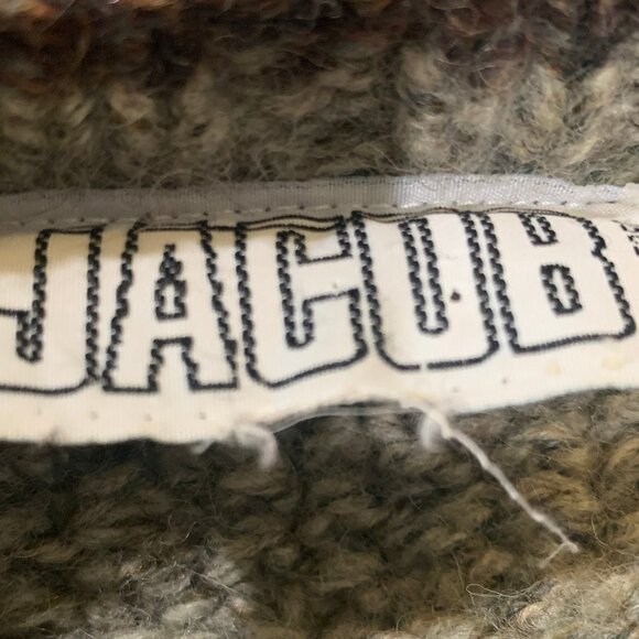 VINTAGE JACOB CHUNKY KNIT WOOL SWEATERS PATTERNS SIZE L - Picture 10 of 10